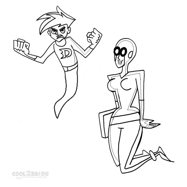 danny phantom coloring pages online - photo #23