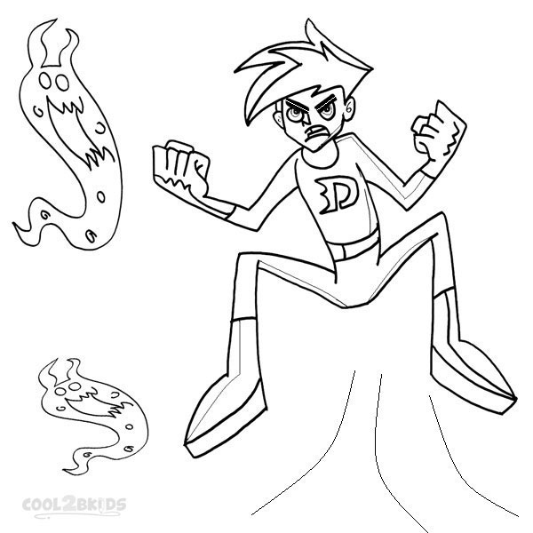danny phantom coloring pages online - photo #12