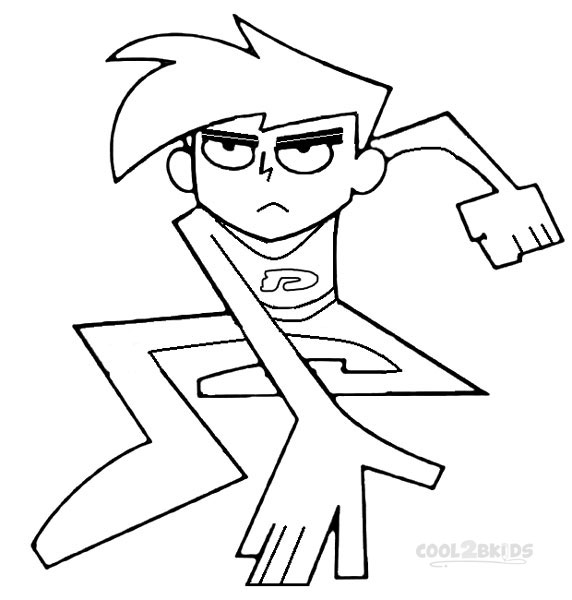 danny phantom coloring pages online - photo #10