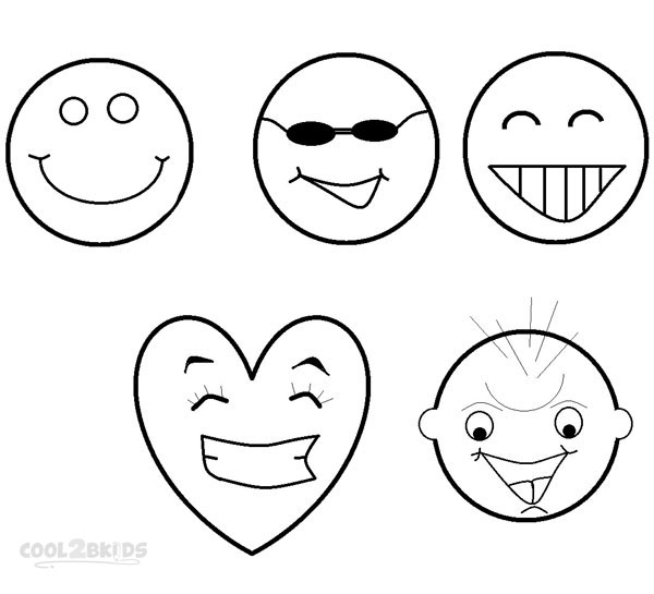 a happy face coloring pages - photo #49