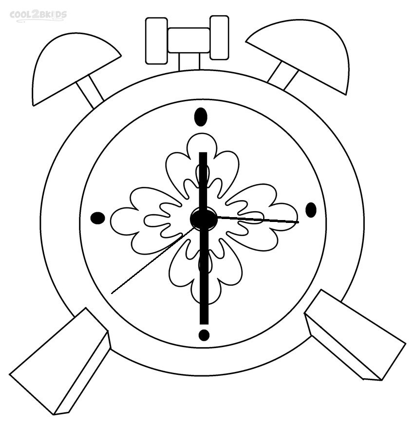 Printable Clock Coloring Pages For Kids Cool2bKids