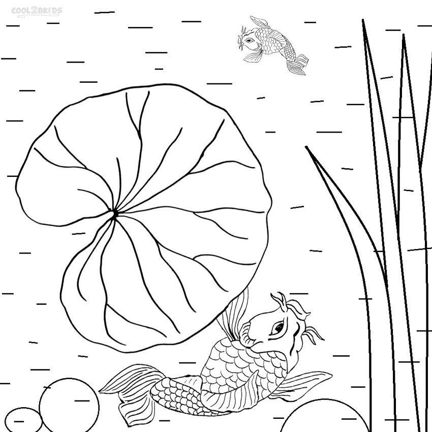 Printable Lily Pad Coloring Pages For Kids | Cool2bKids