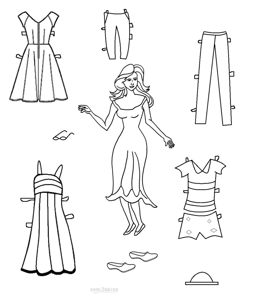paper dolls printable coloring pages - photo #24