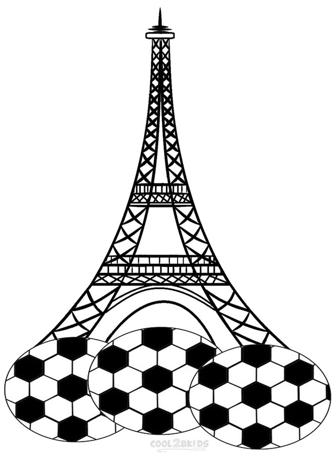 eiffel tower coloring drawing printable paris template cool2bkids clipartmag