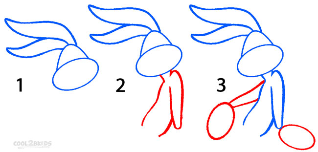 How To Draw Bugs Bunny (Step by Step Pictures) | Cool2bKids