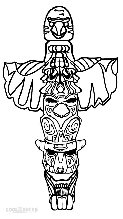 Printable Totem Pole Coloring Pages For Kids | Cool2bKids