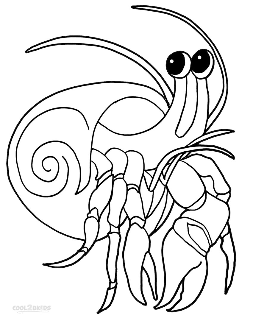 a home for hermit crab coloring pages - photo #21
