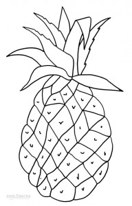 Printable Pineapple Coloring Pages For Kids | Cool2bKids