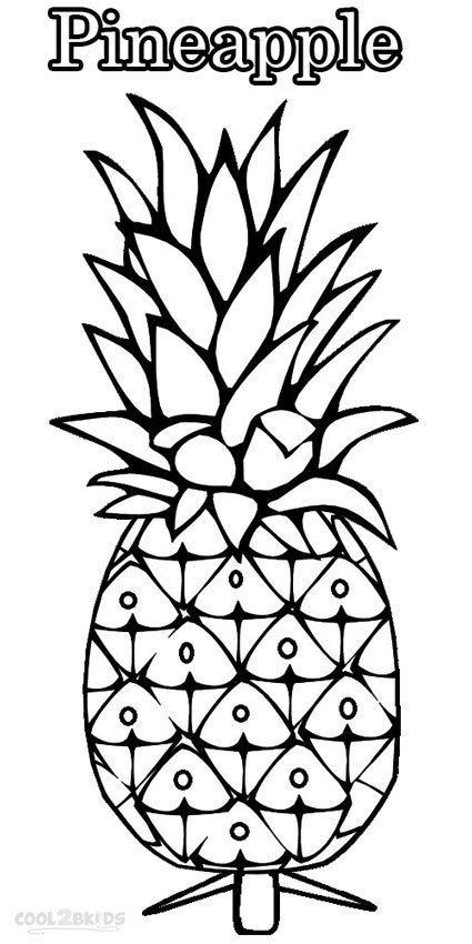 pineapple coloring drawing outline printable fruit fruits cool2bkids pineapples children template drawings getdrawings crafts elsa popular colorings getcolorings