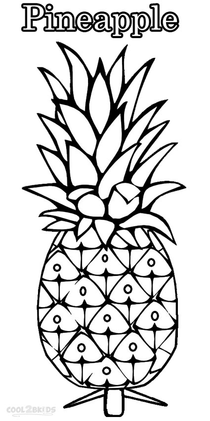 Printable Pineapple Coloring Pages For Kids | Cool2bKids