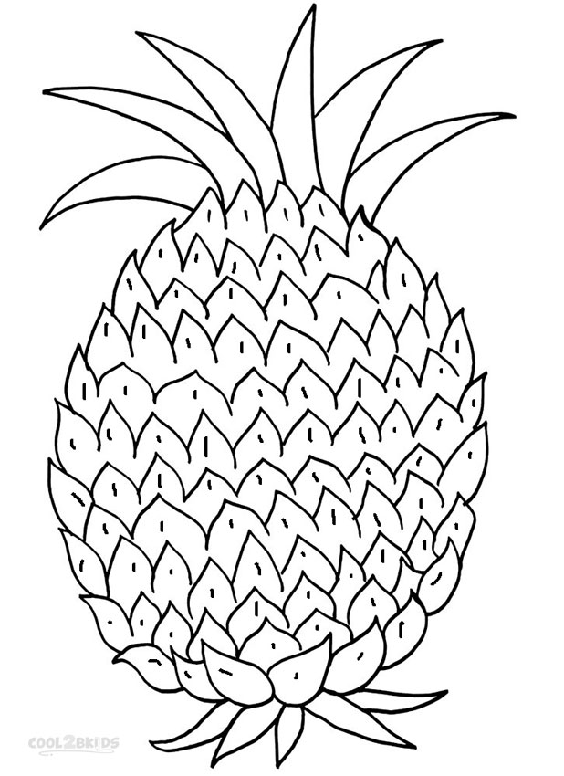 Printable Pineapple Coloring Pages For Kids | Cool2bKids