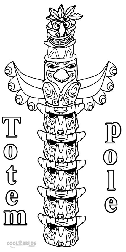 Printable Totem Pole Coloring Pages For Kids | Cool2bKids