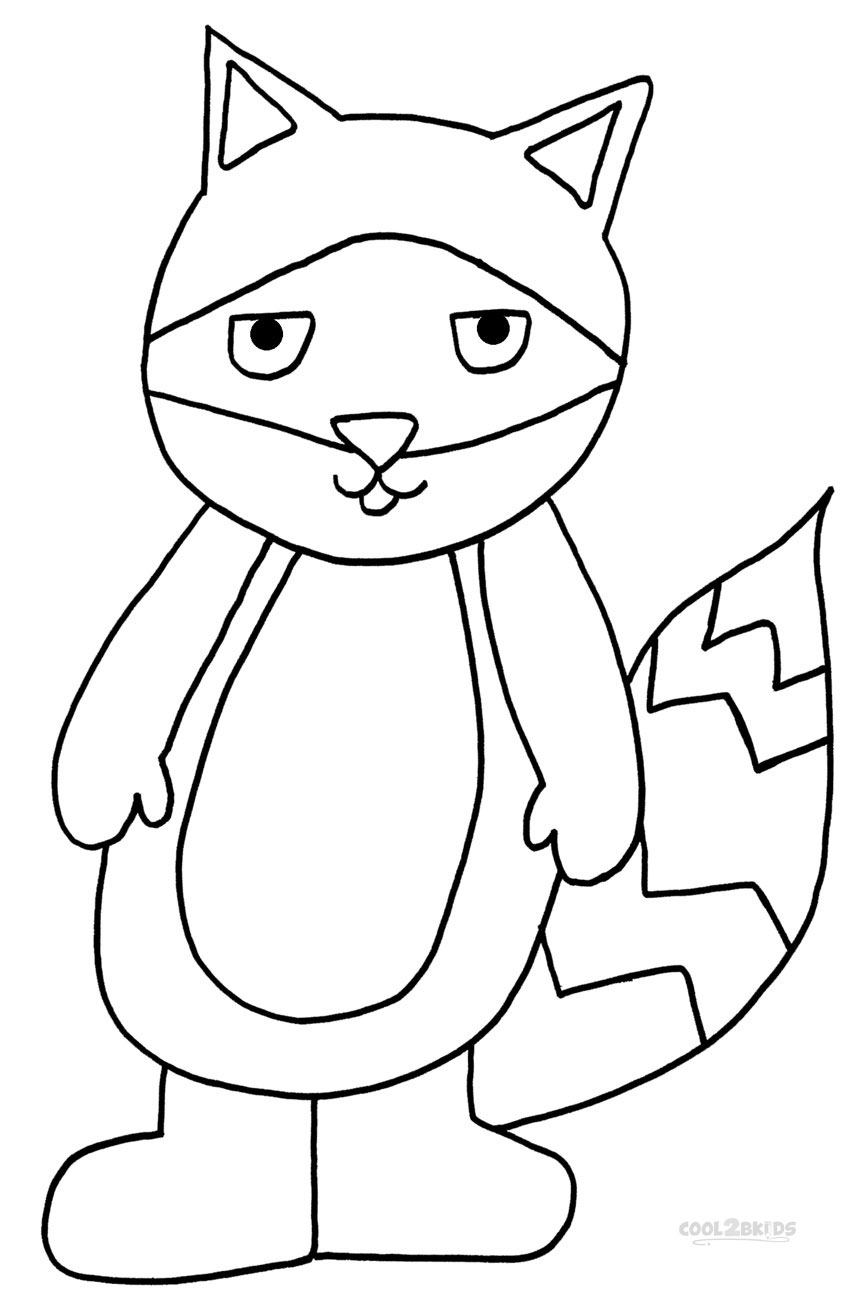 raccoon coloring pages to print out - photo #22