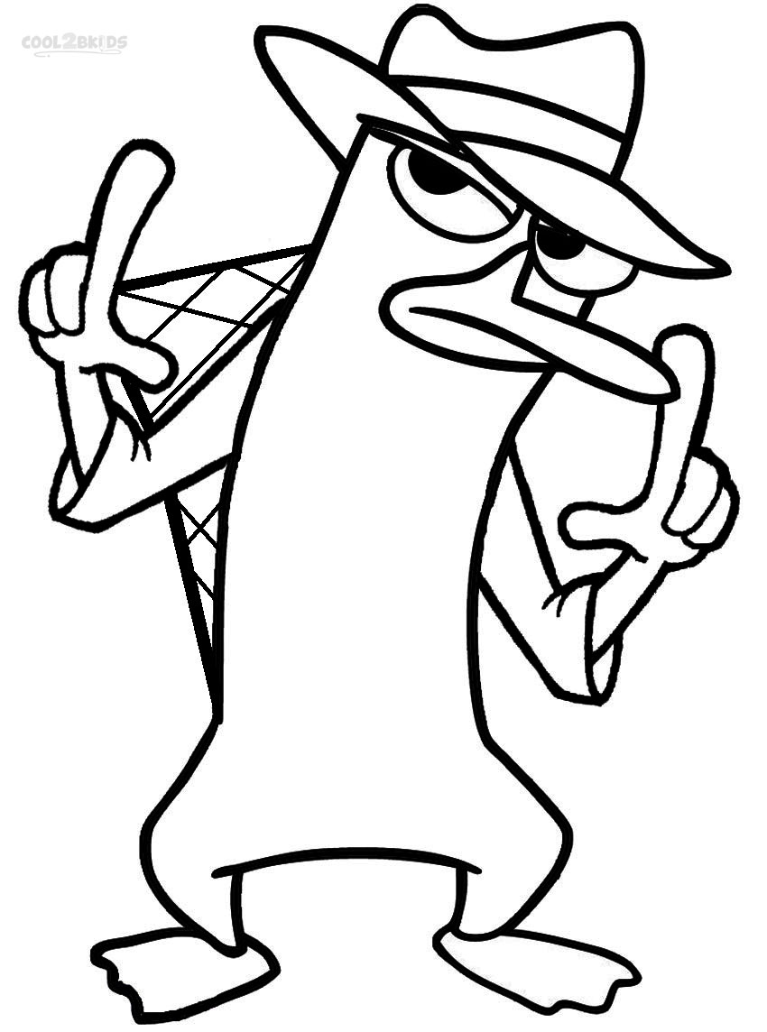 Printable Perry the Platypus Coloring Pages For Kids