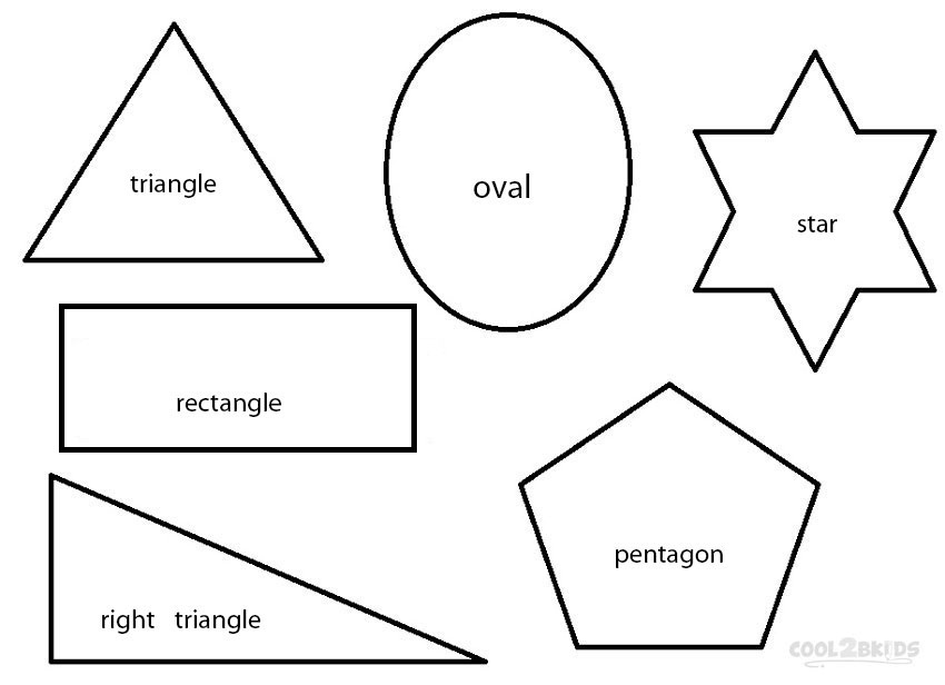 shapes coloring pages printable free - photo #4