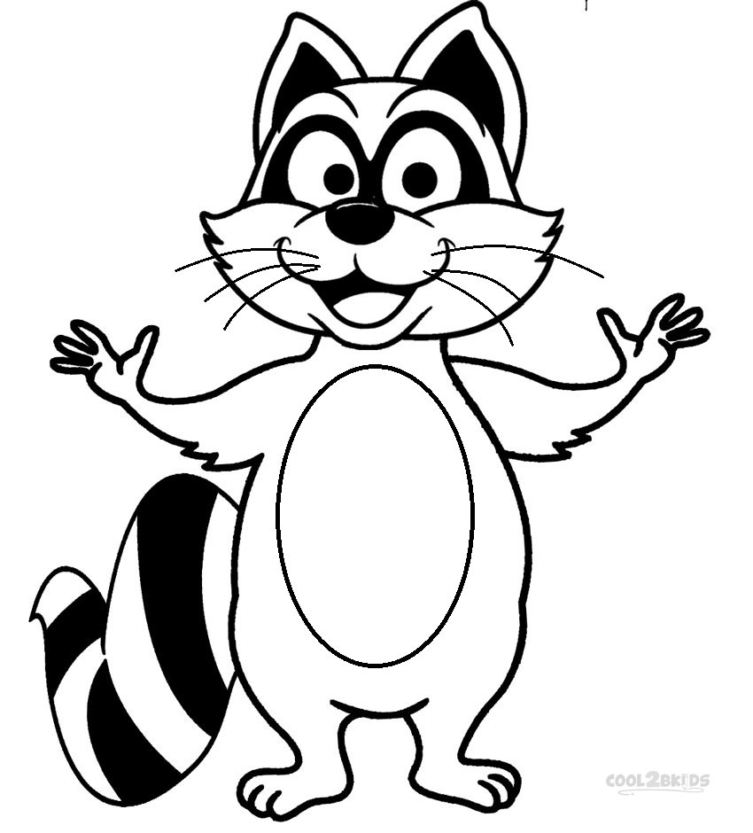 racoon in a tree coloring pages - photo #22