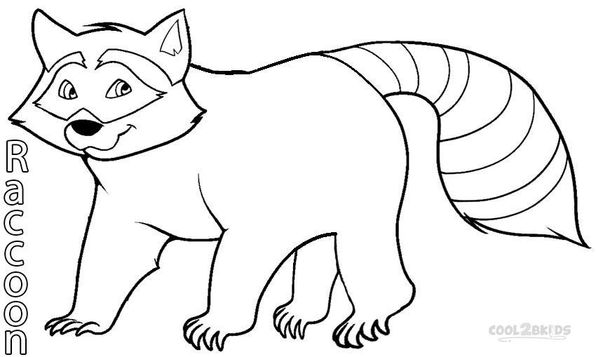 racoon in a tree coloring pages - photo #15