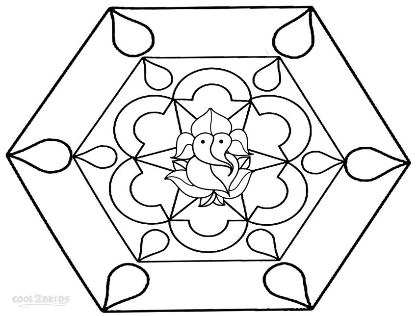 rangoli coloring pages for diwali pictures - photo #23