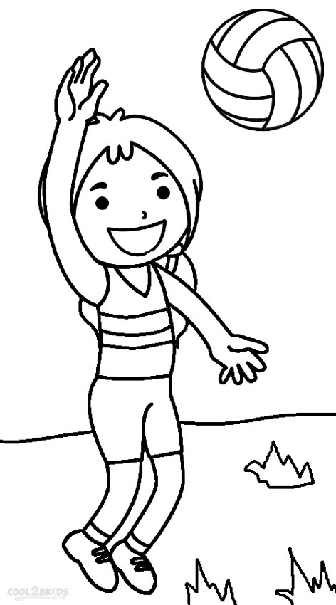 Volleyball Coloring Pages - Kidsuki