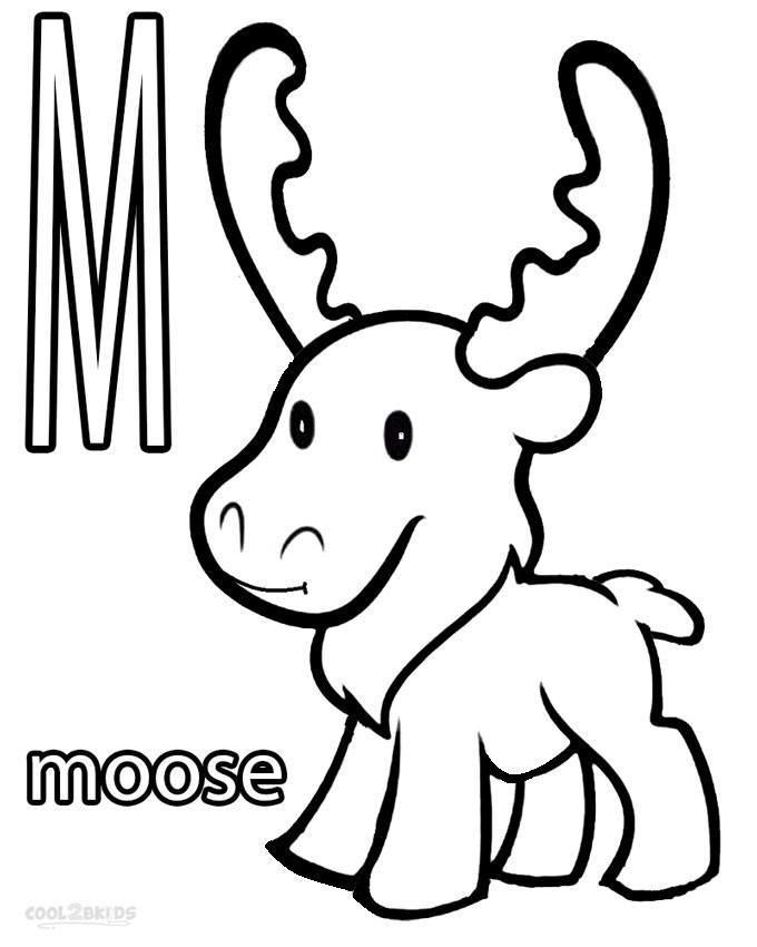 Printable Moose Coloring Pages For Kids | Cool2bKids