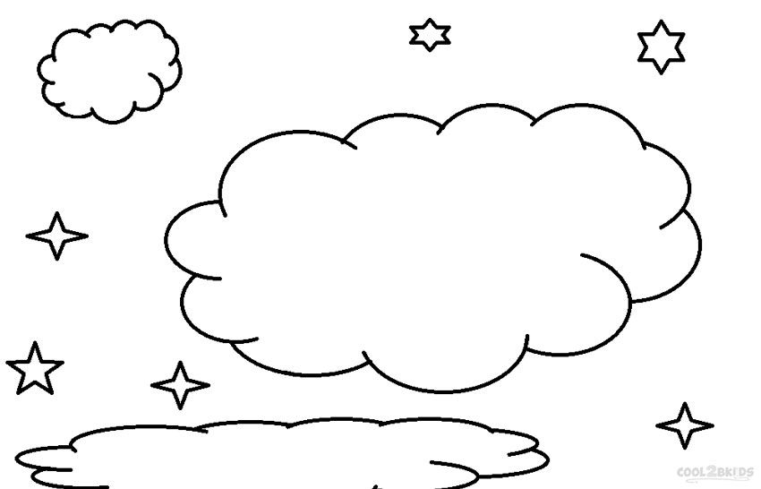 Printable Cloud Coloring Pages For Kids | Cool2bKids