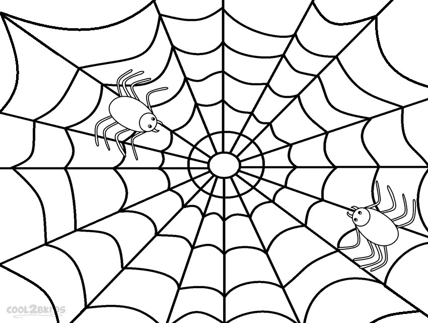 Printable Spider Web Coloring Pages For Kids Cool2bKids