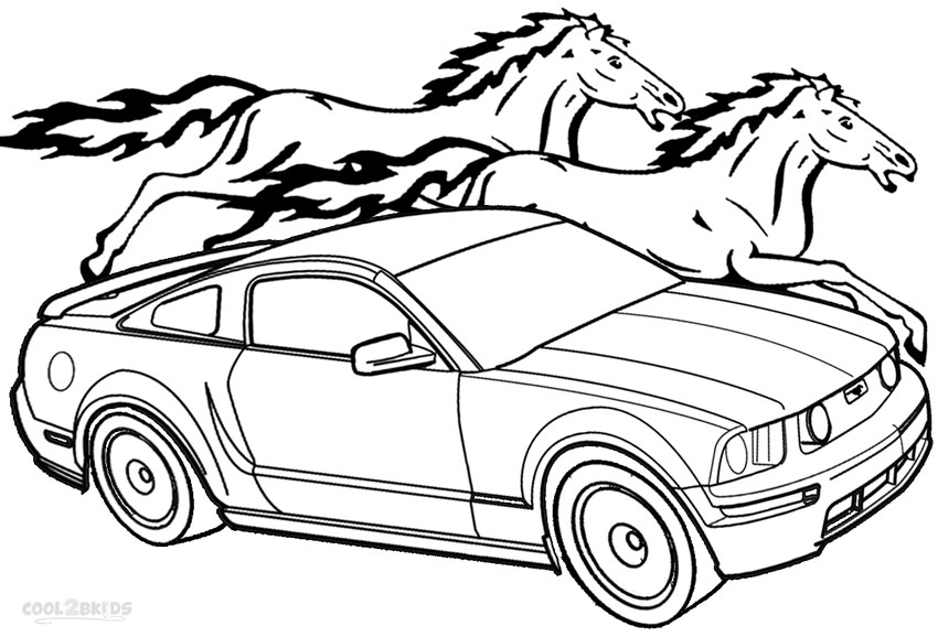Printable Mustang Coloring Pages For Kids | Cool2bKids
