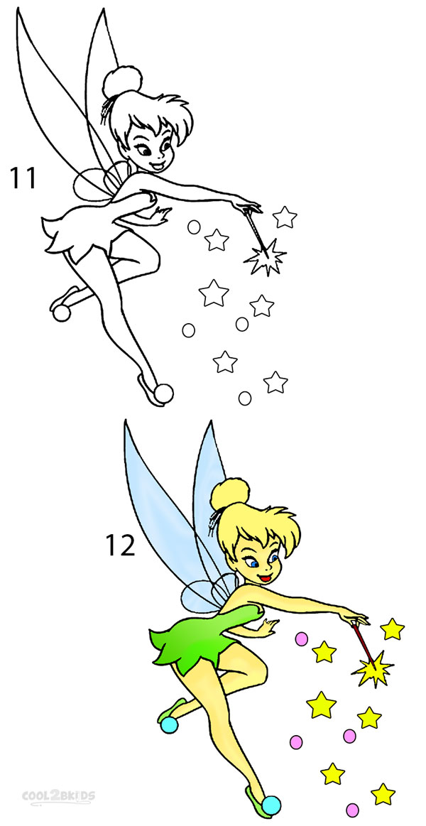 How To Draw Tinkerbell Step By Step Pictures Cool2bKids