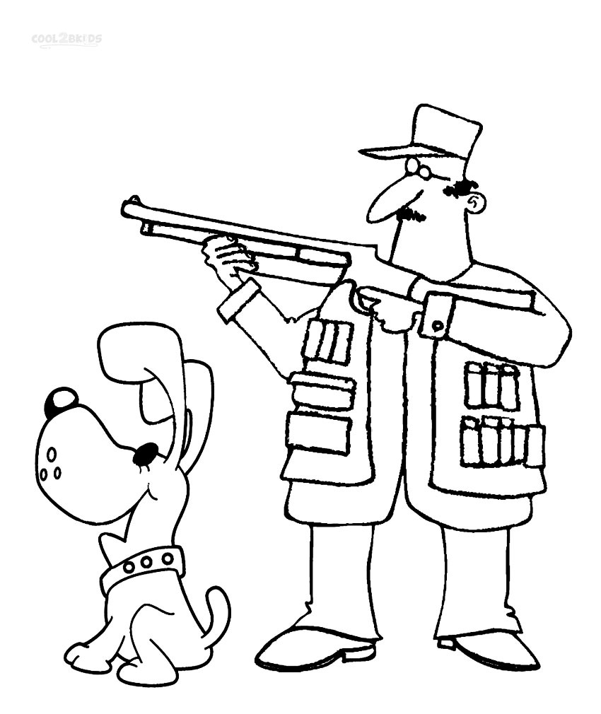 deer hunting coloring pages for kids - photo #32