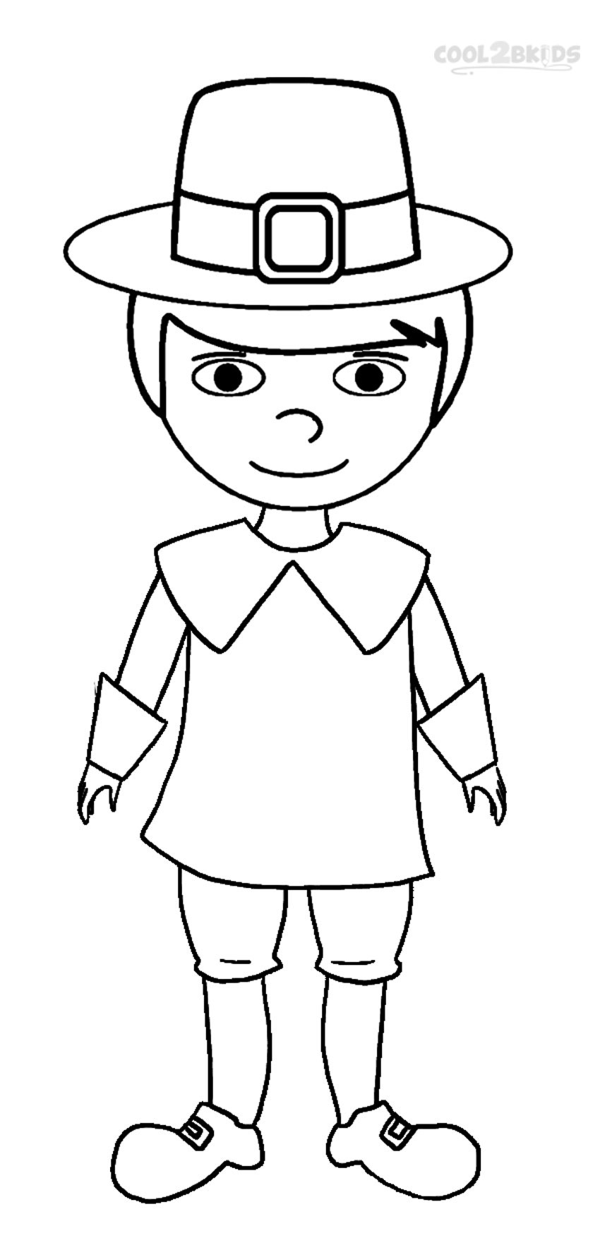 Pilgrim Boy Coloring Pages to Print