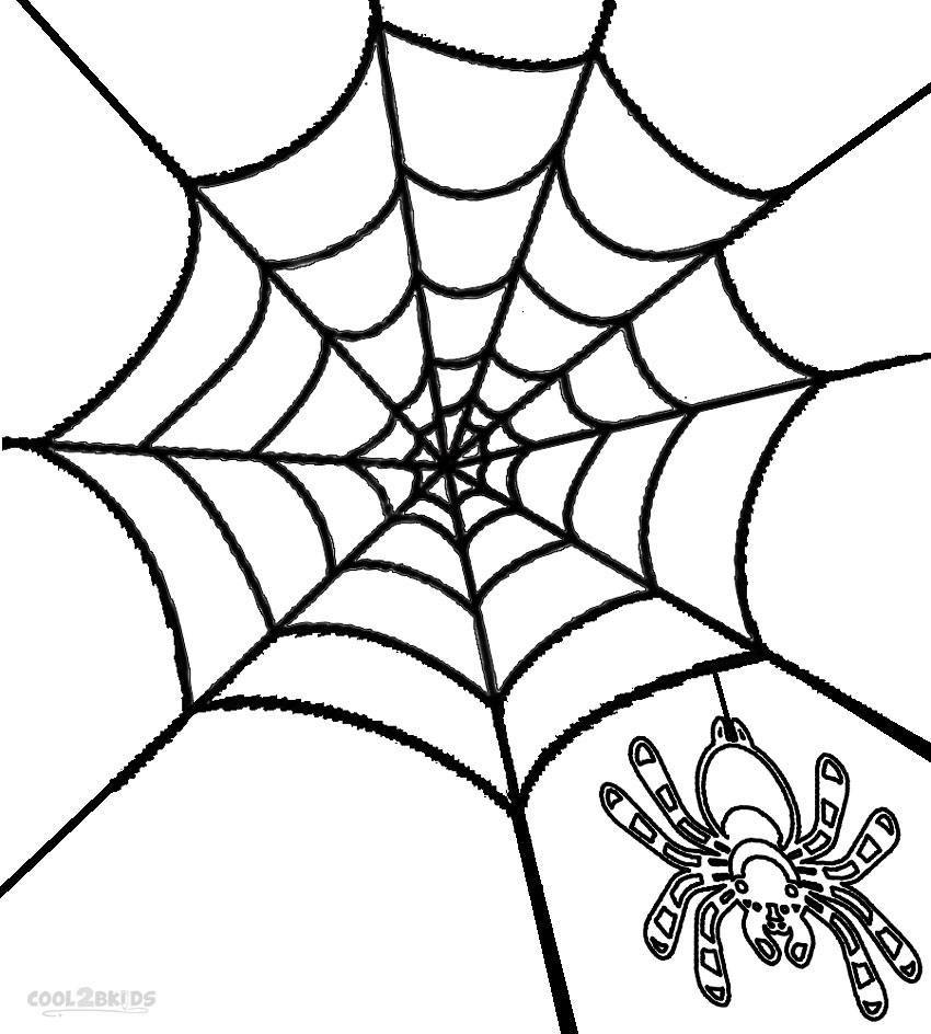 Printable Spider Web Coloring Pages For Kids Cool2bKids