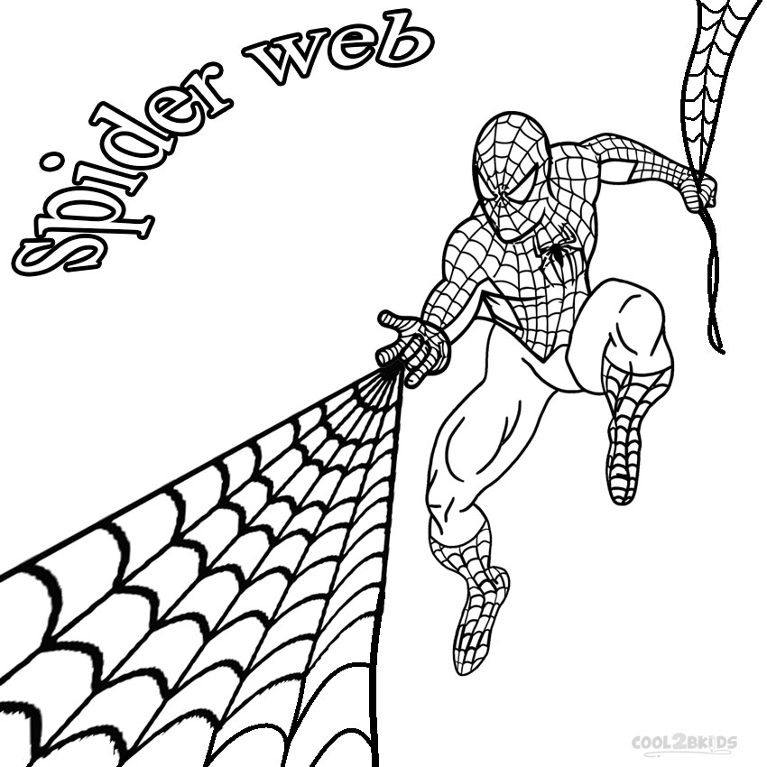 Printable Spider Web Coloring Pages For Kids | Cool2bKids