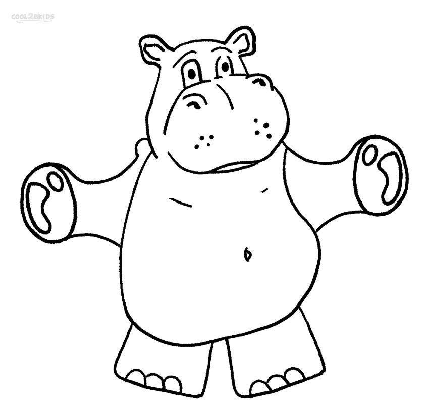 cartoon hippo coloring pages - photo #5