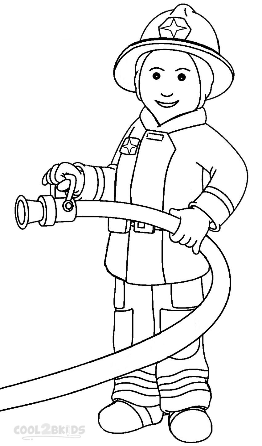 Free Printable Fireman Coloring Pages Cool2bKids
