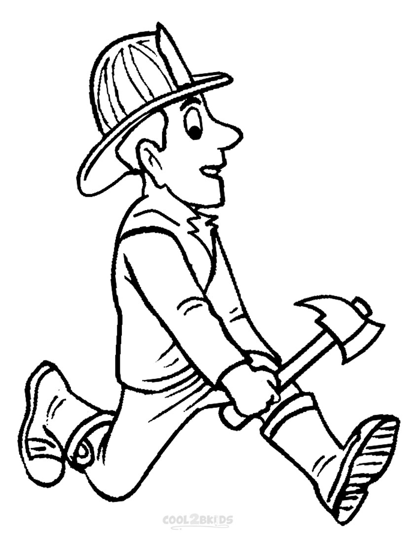 Fireman Printable Coloring Pages