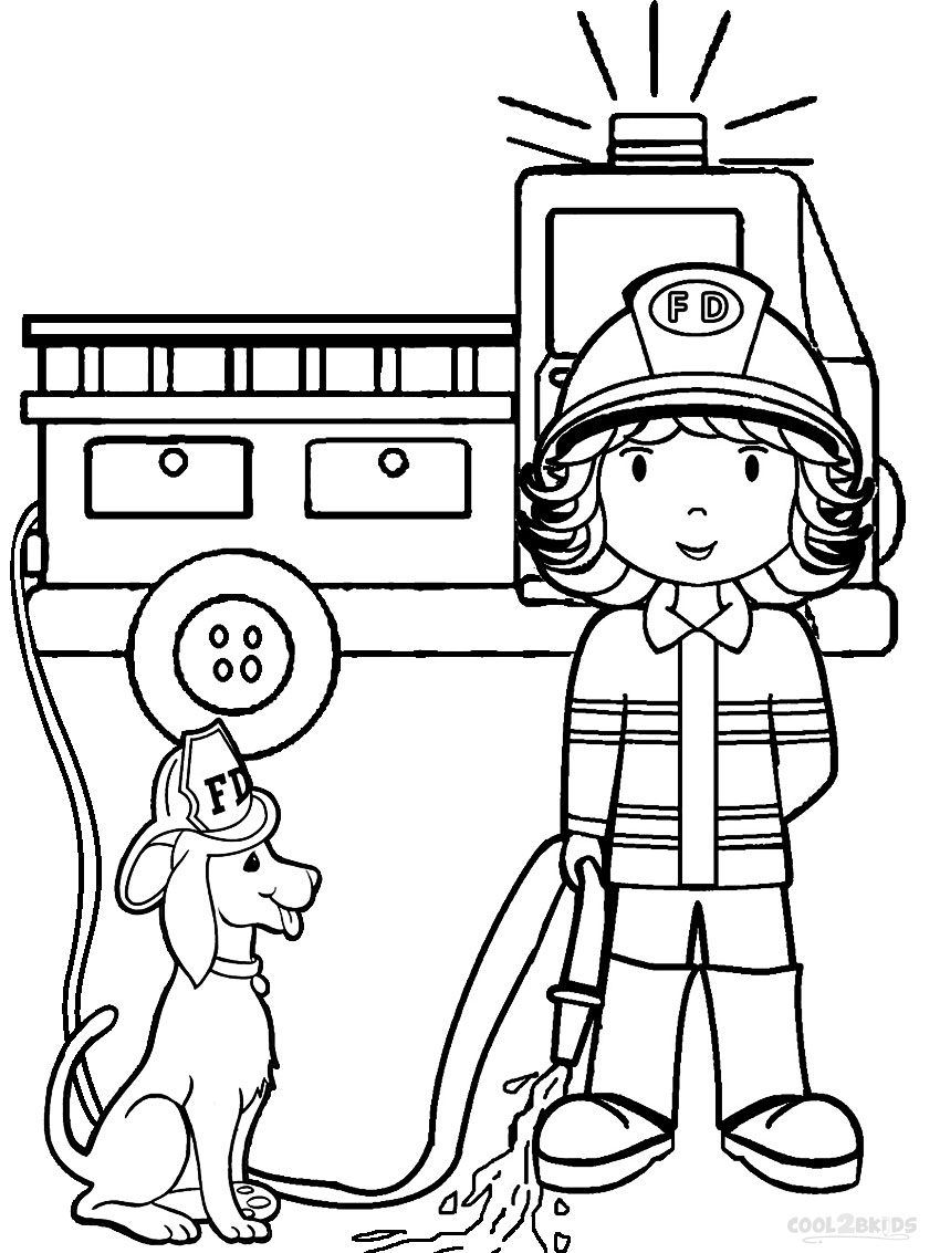 Free Printable Fireman Coloring Pages Cool2bKids