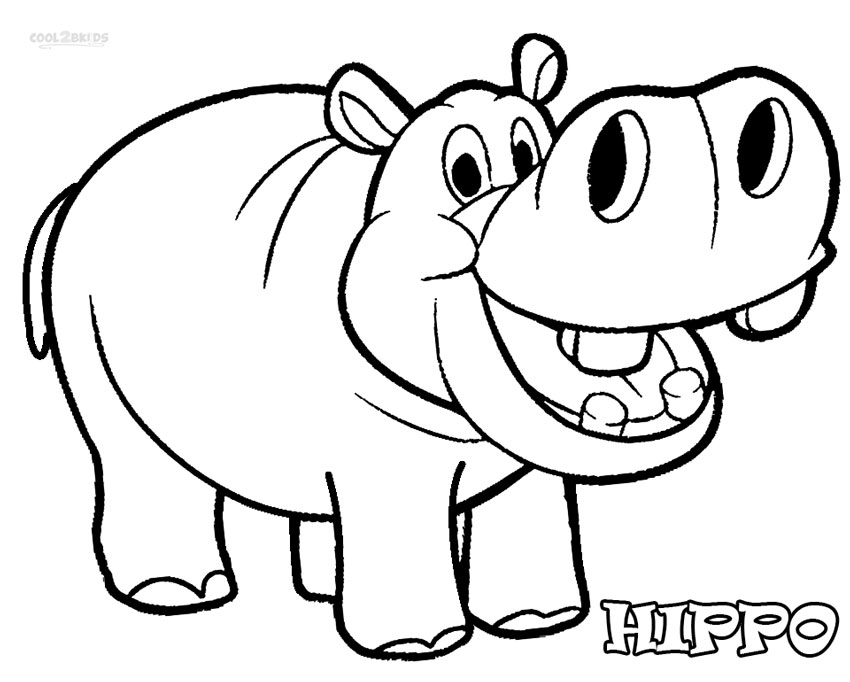h is for hippo coloring pages - photo #32