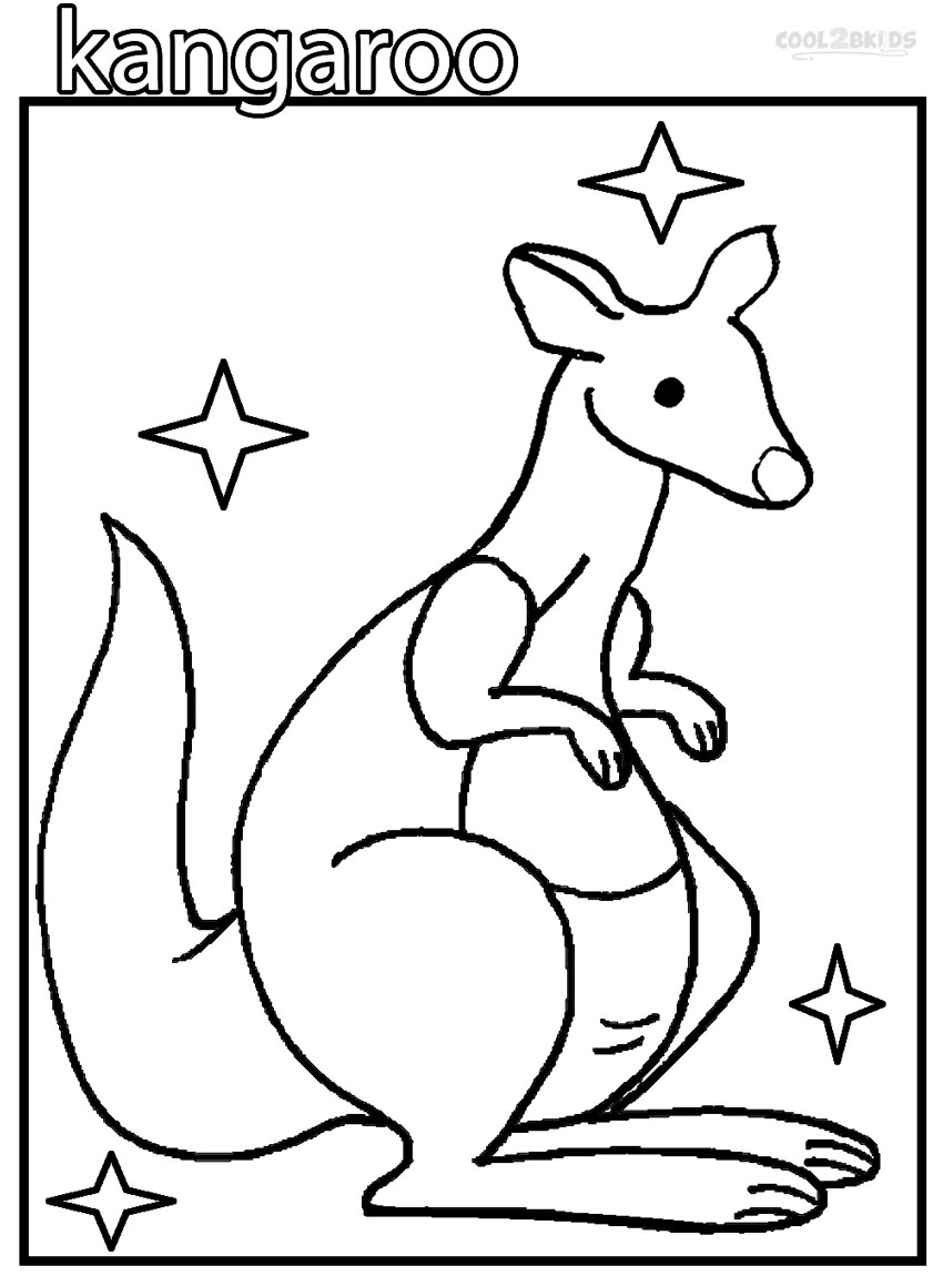 Printable Kangaroo Coloring Pages For Kids | Cool2bKids