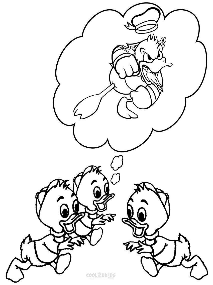 Mad Donald Duck Coloring Page