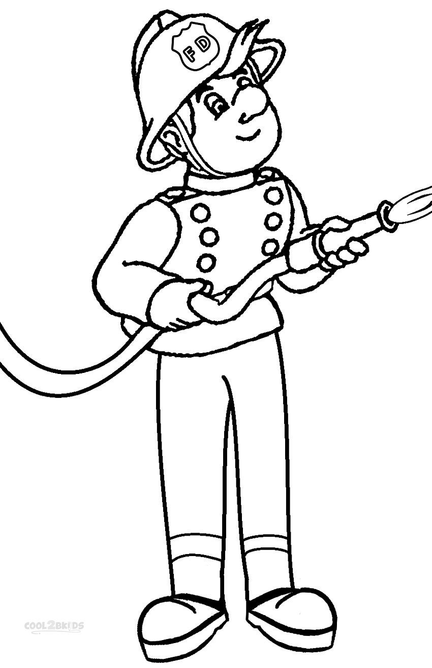 fireman and policeman coloring pages - photo #39
