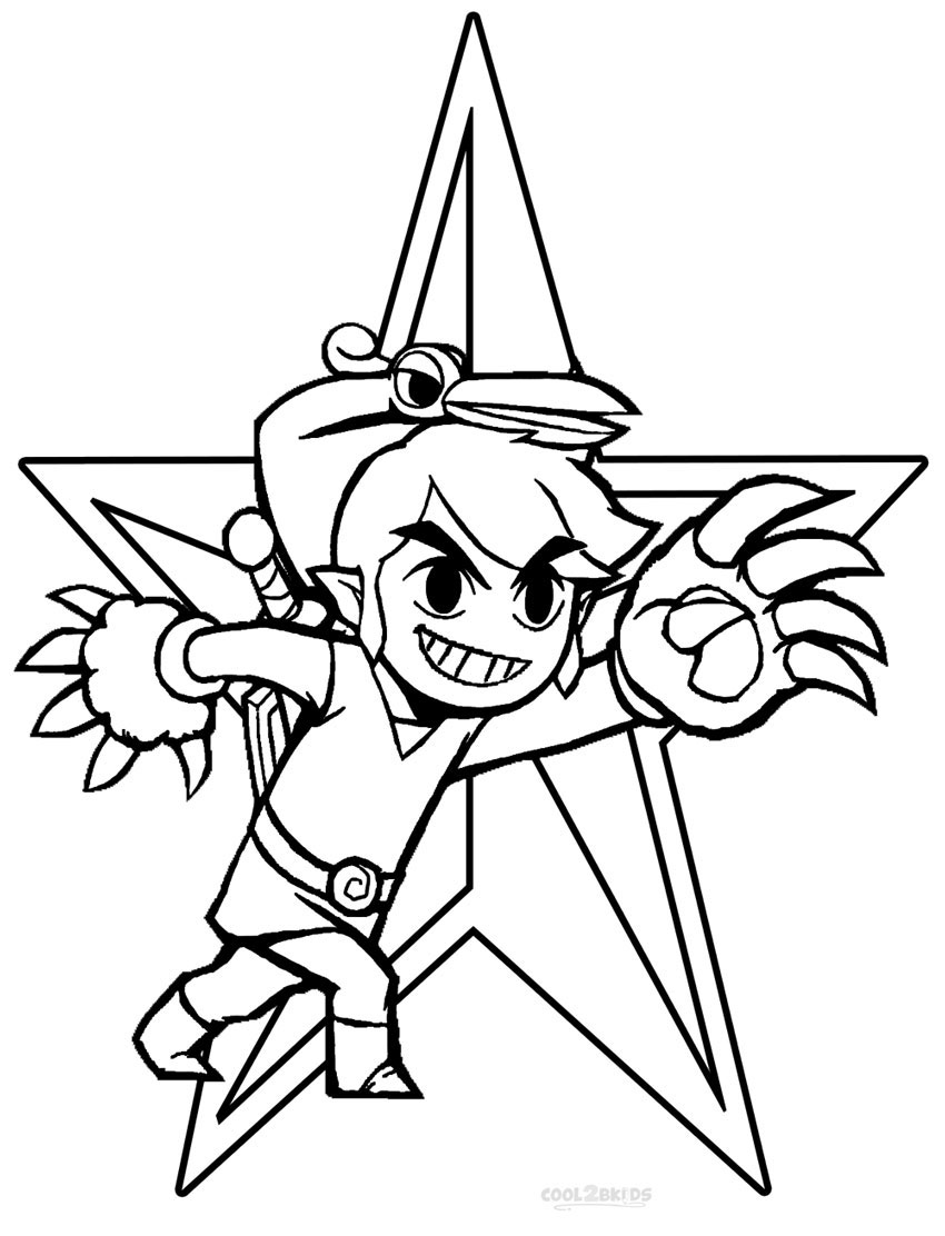 Legend Of Zelda Four Swords Coloring Pages Coloring Pages