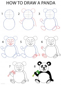 How to Draw a Panda (Step by Step Pictures) | Cool2bKids