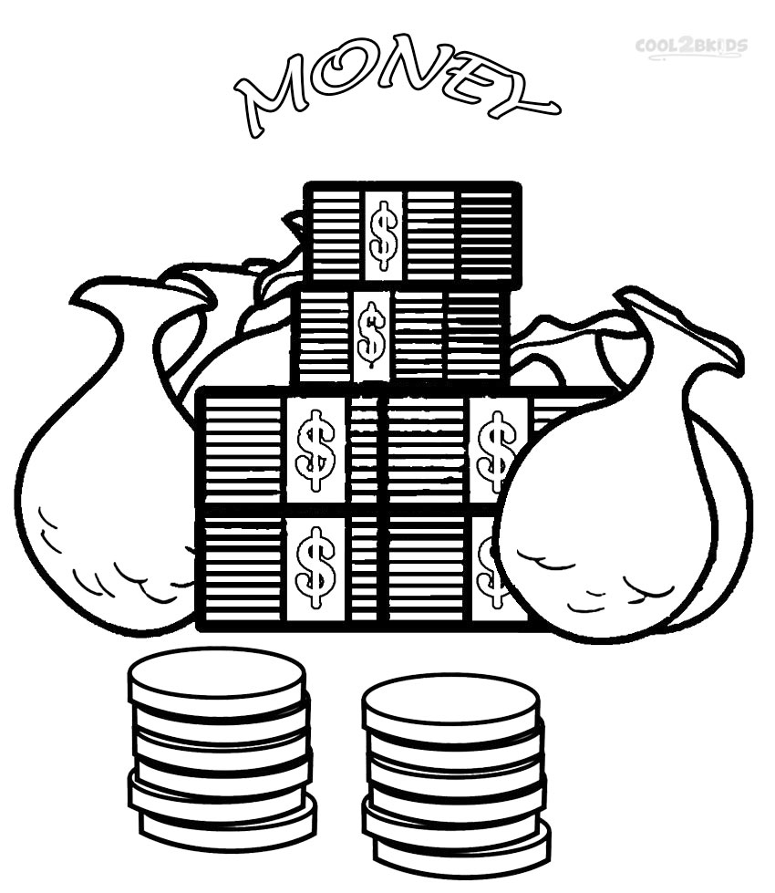 Printable Money Coloring Pages For Kids Cool2bKids