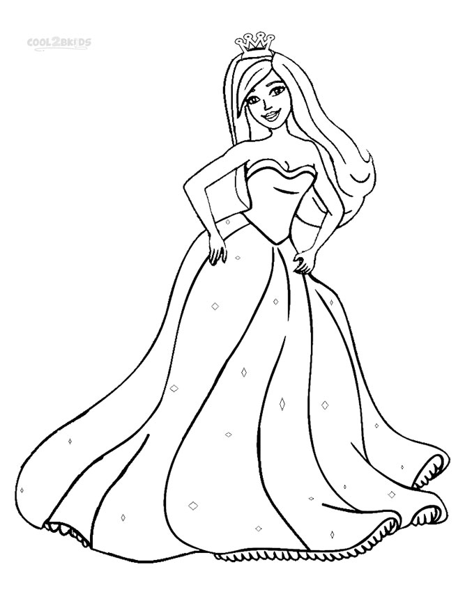 Printable Barbie Princess Coloring Pages For Kids   Cool2bKids