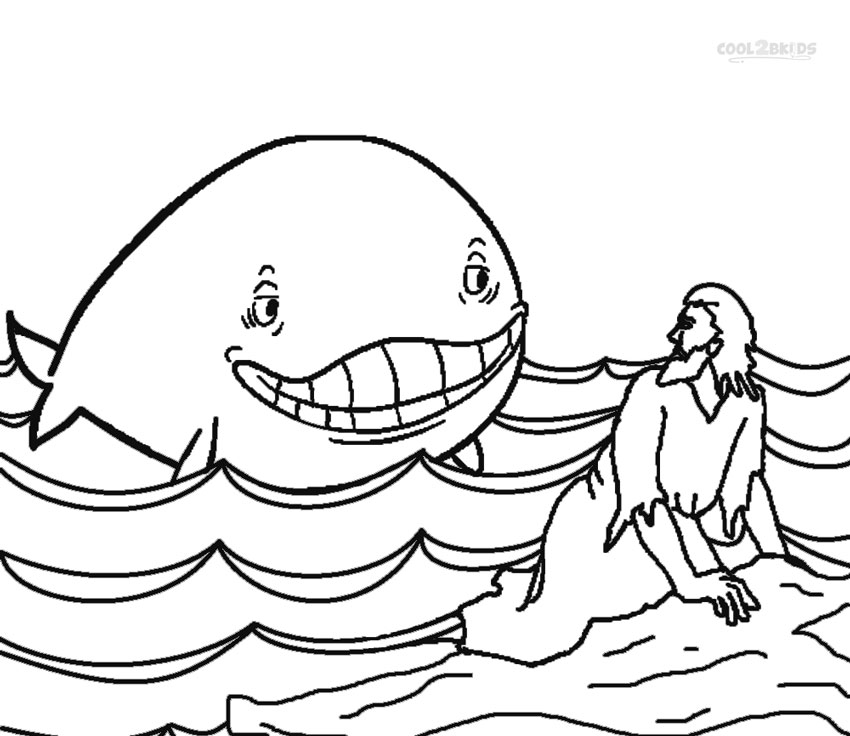 Printable Jonah and the Whale Coloring Pages For Kids | Cool2bKids