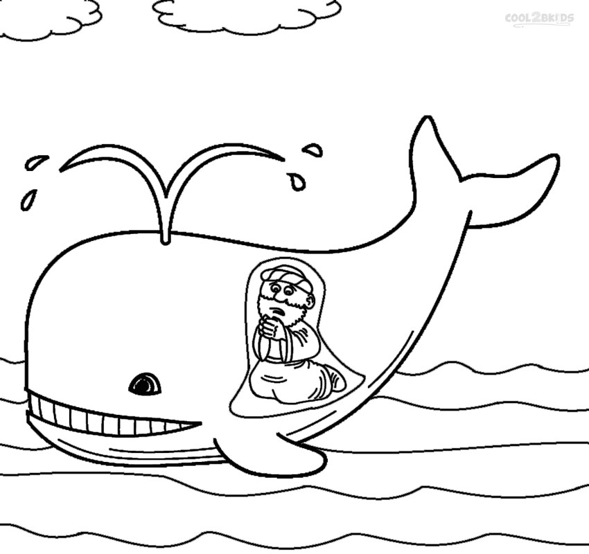 Printable Jonah and the Whale Coloring Pages For Kids | Cool2bKids