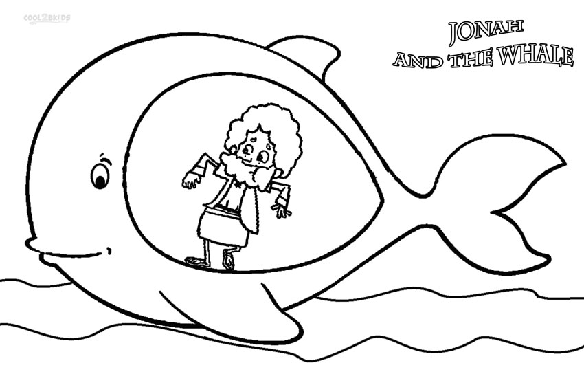 Jonas And The Whale Coloring Pages Printable Jonah and the Whale Coloring Pages For Kids | Cool2bKids