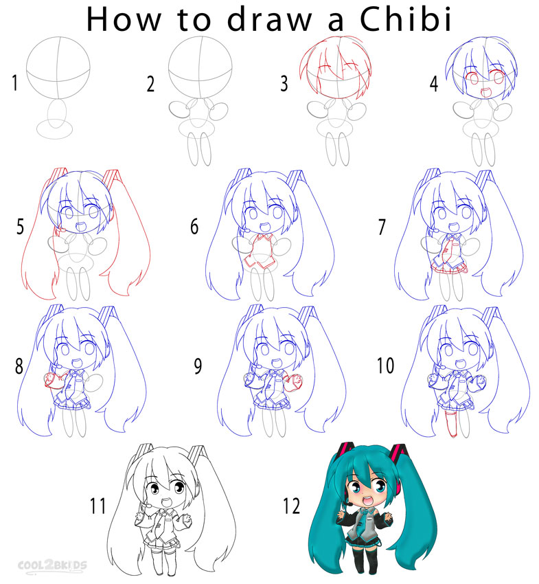 How To Draw A Chibi Step By Step Pictures Cool2bkids