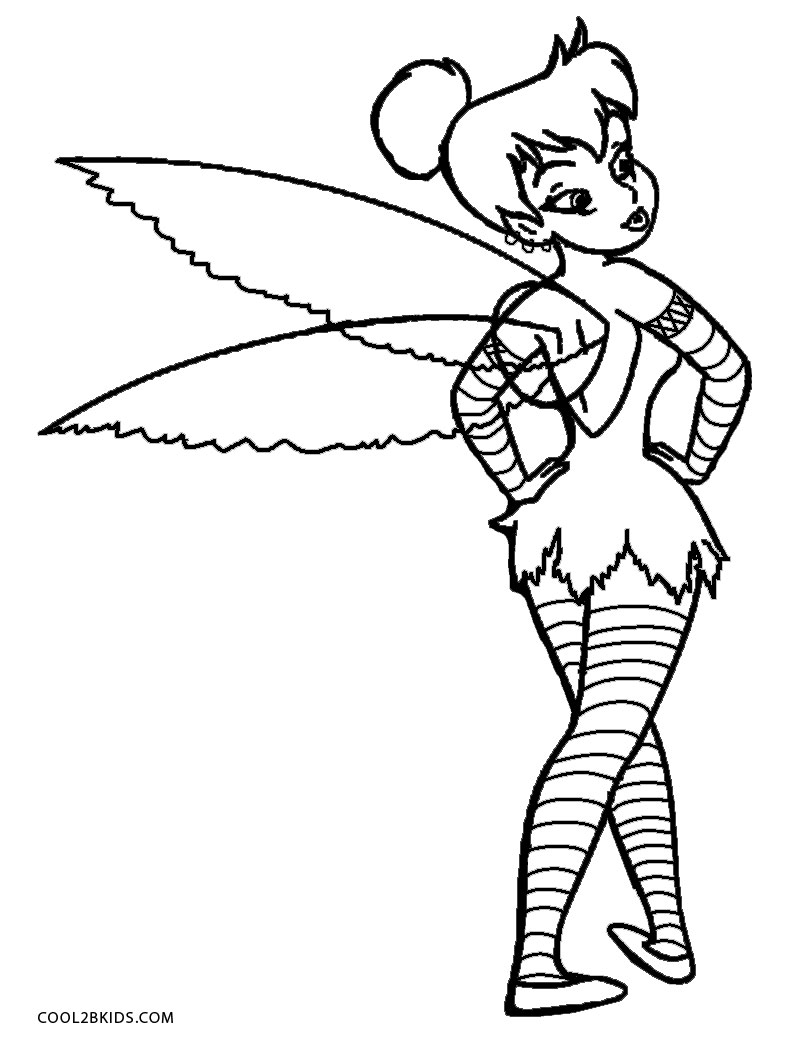 Emo Hello Kitty Coloring Pages Emo Tinkerbell Coloring Pages