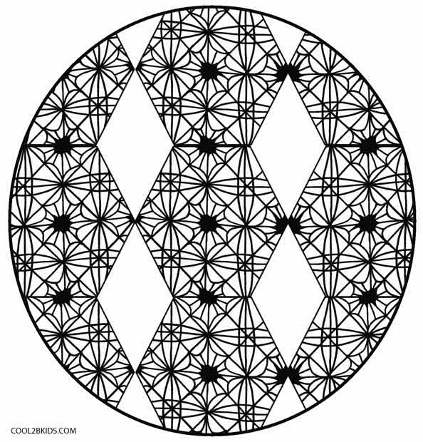 kaleidoscope pattern coloring pages printable - photo #42